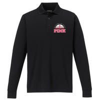 Breast Cancer Awareness Pumpkin Gift In October Performance Long Sleeve Polo