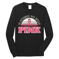 Breast Cancer Awareness Pumpkin Gift In October Long Sleeve Shirt