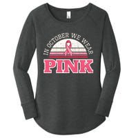 Breast Cancer Awareness Pumpkin Gift In October Women's Perfect Tri Tunic Long Sleeve Shirt