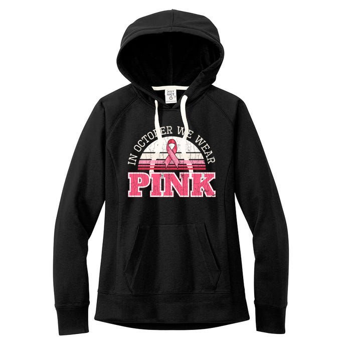 Breast Cancer Awareness Pumpkin Gift In October Women's Fleece Hoodie