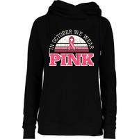 Breast Cancer Awareness Pumpkin Gift In October Womens Funnel Neck Pullover Hood