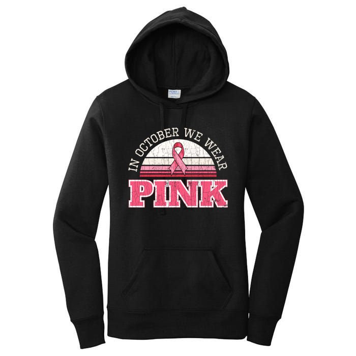 Breast Cancer Awareness Pumpkin Gift In October Women's Pullover Hoodie