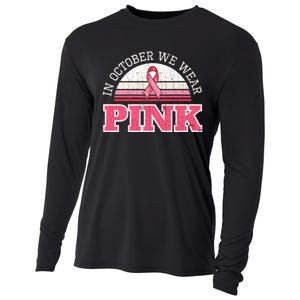 Breast Cancer Awareness Pumpkin Gift In October Cooling Performance Long Sleeve Crew