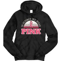 Breast Cancer Awareness Pumpkin Gift In October Tie Dye Hoodie