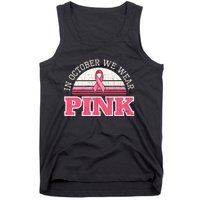 Breast Cancer Awareness Pumpkin Gift In October Tank Top