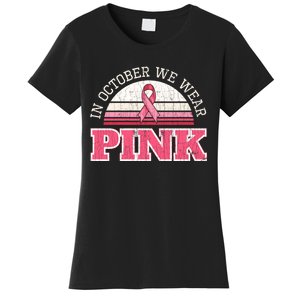 Breast Cancer Awareness Pumpkin Gift In October Women's T-Shirt