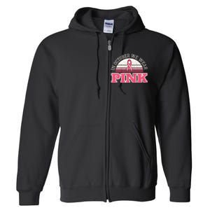 Breast Cancer Awareness Pumpkin Gift In October Full Zip Hoodie