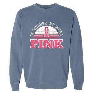 Breast Cancer Awareness Pumpkin Gift In October Garment-Dyed Sweatshirt