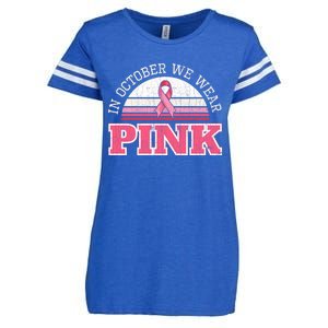 Breast Cancer Awareness Pumpkin Gift In October Enza Ladies Jersey Football T-Shirt