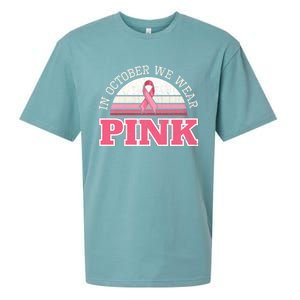 Breast Cancer Awareness Pumpkin Gift In October Sueded Cloud Jersey T-Shirt