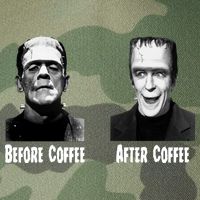 Before Coffee After Coffee Funny Monster Legacy Tie Dye Trucker Hat