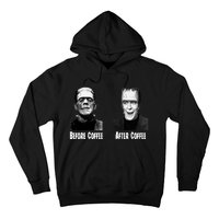 Before Coffee After Coffee Funny Monster Hoodie