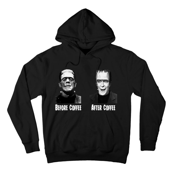 Before Coffee After Coffee Funny Monster Hoodie