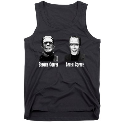 Before Coffee After Coffee Funny Monster Tank Top
