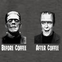 Before Coffee After Coffee Funny Monster Vector Backpack