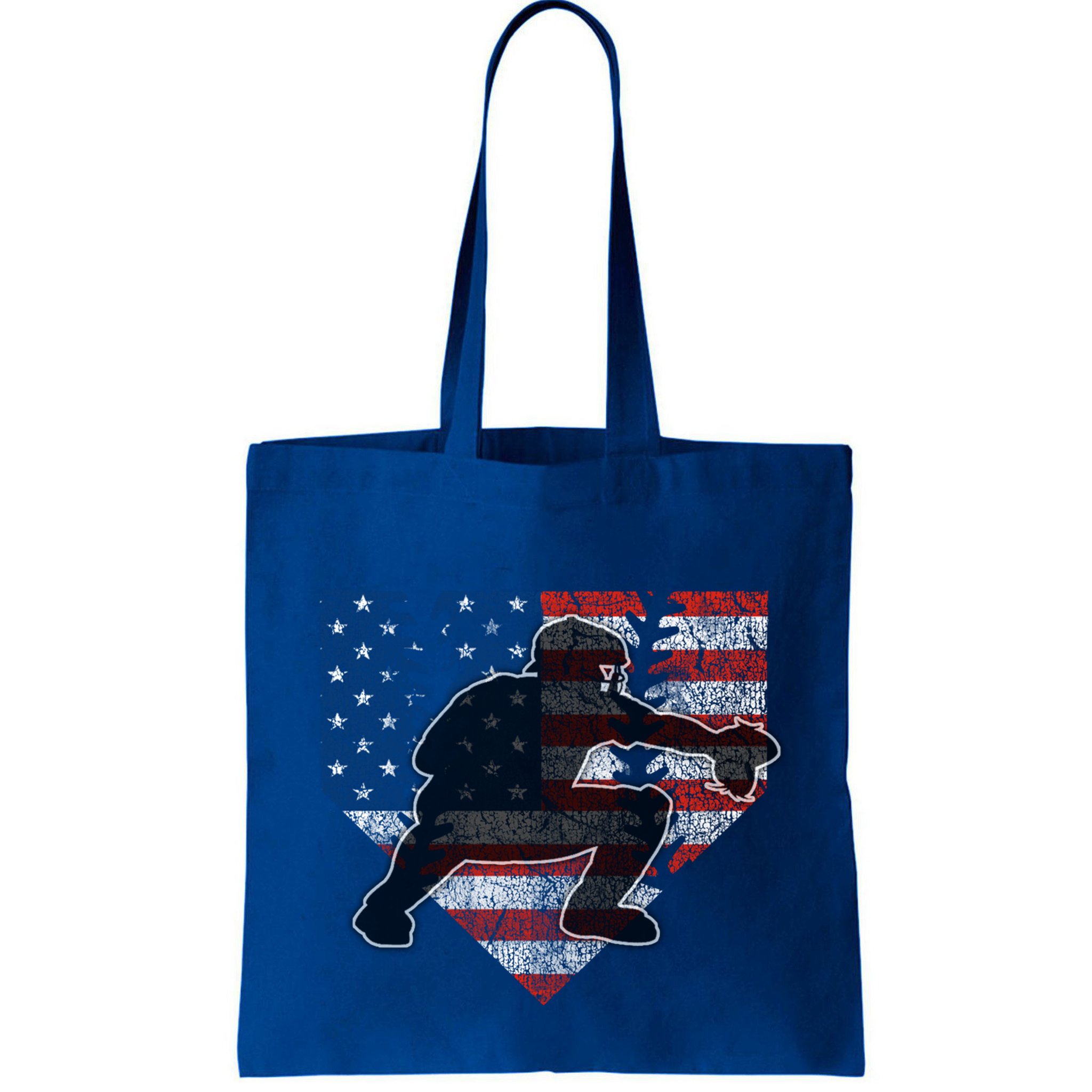 Baseball Catcher American Flag Home Plate Funny Gift Bag