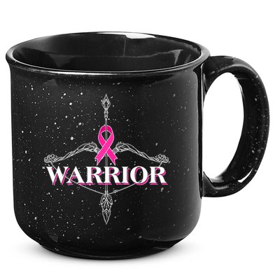 Breast Cancer Awareness Warrior Vintage Bow And Arrow 15oz Campfire Ceramic Mug