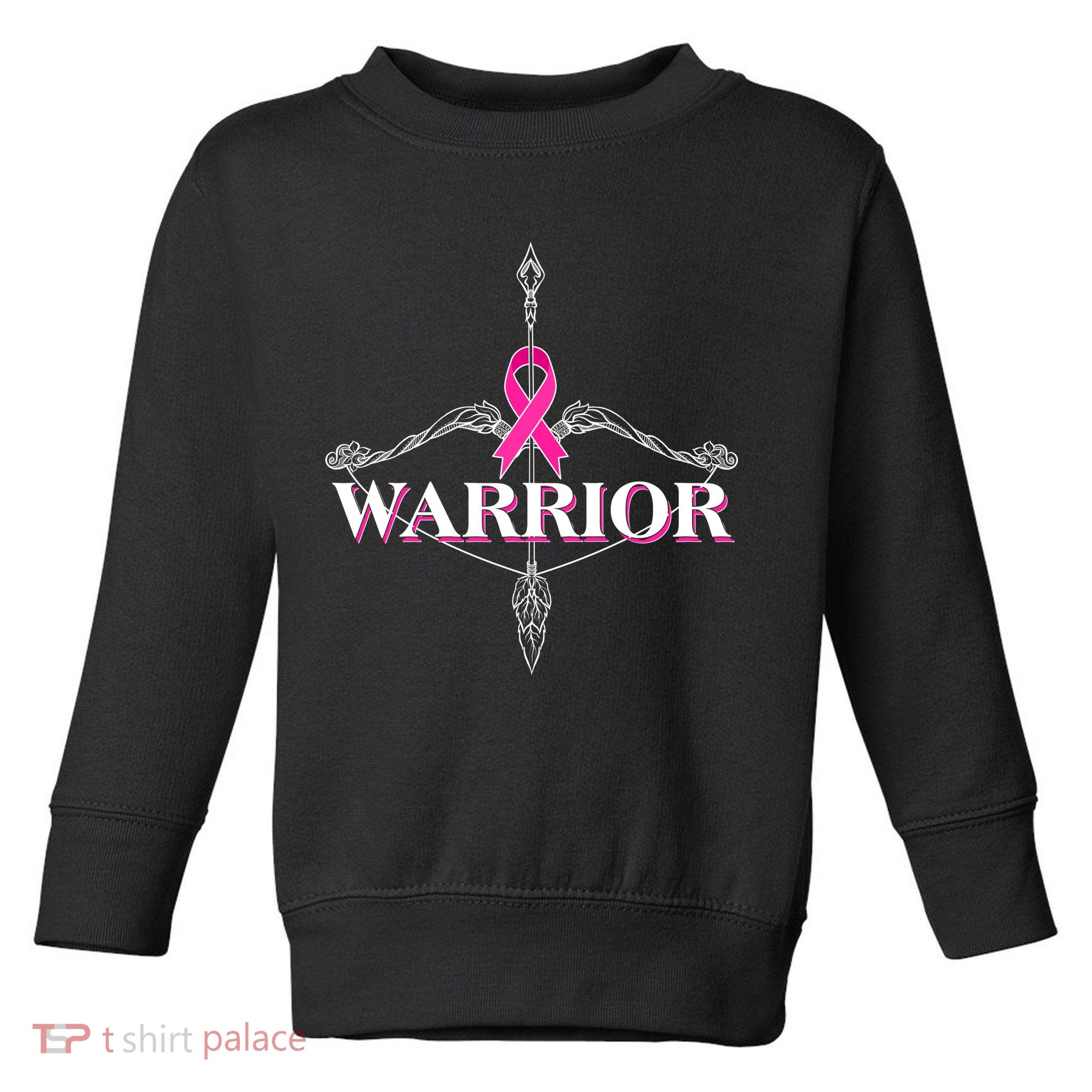 Breast Cancer Awareness Warrior Vintage Bow And Arrow Toddler Sweatshirt