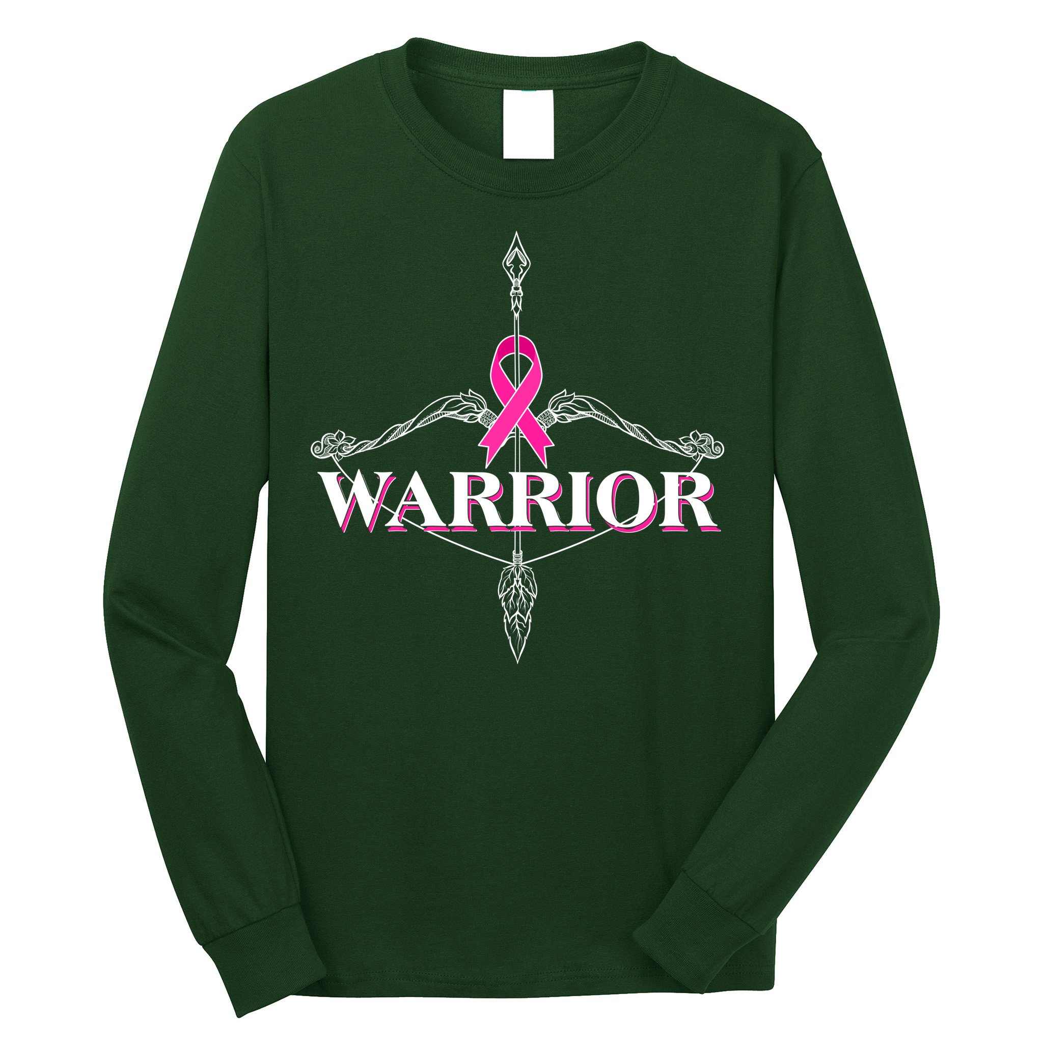 Breast Cancer Awareness Warrior Vintage Bow And Arrow Long Sleeve Shirt
