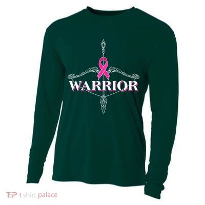 Breast Cancer Awareness Warrior Vintage Bow And Arrow Cooling Performance Long Sleeve Crew