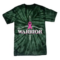 Breast Cancer Awareness Warrior Vintage Bow And Arrow Tie-Dye T-Shirt