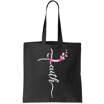 Breast Cancer Awareness Faith Cross Pink Ribbon Bag