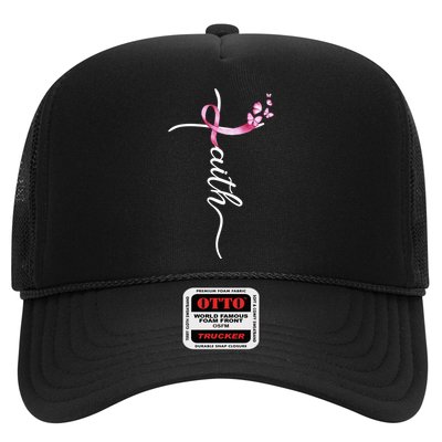 Breast Cancer Awareness Faith Cross Pink Ribbon Hat