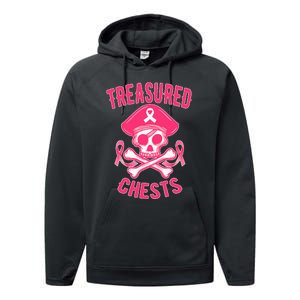 Breast Cancer Awareness Treasured Chests Ribbon Performance Fleece Hoodie