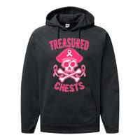 Breast Cancer Awareness Treasured Chests Ribbon Performance Fleece Hoodie