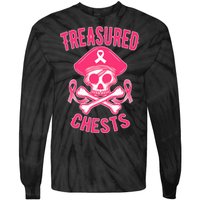 Breast Cancer Awareness Treasured Chests Ribbon Tie-Dye Long Sleeve Shirt