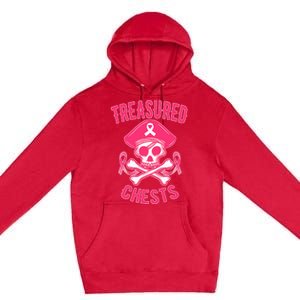 Breast Cancer Awareness Treasured Chests Ribbon Premium Pullover Hoodie