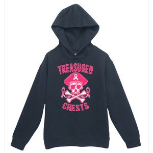 Breast Cancer Awareness Treasured Chests Ribbon Urban Pullover Hoodie