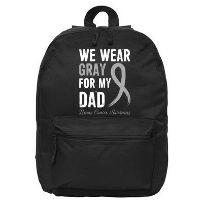 Brain Cancer Awareness T 16 in Basic Backpack