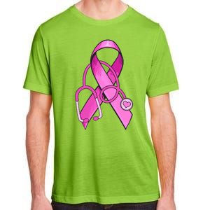 Breast Cancer Awareness Pink Ribbon Stethoscope Adult ChromaSoft Performance T-Shirt