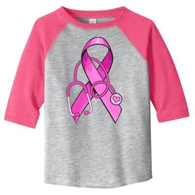 Breast Cancer Awareness Pink Ribbon Stethoscope Toddler Fine Jersey T-Shirt