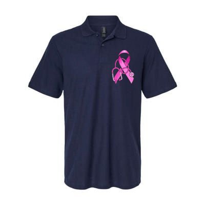 Breast Cancer Awareness Pink Ribbon Stethoscope Softstyle Adult Sport Polo