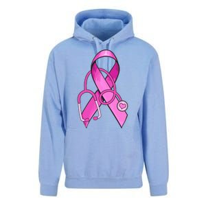 Breast Cancer Awareness Pink Ribbon Stethoscope Unisex Surf Hoodie