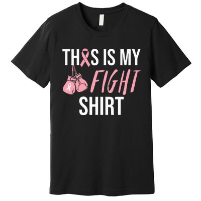 Breast Cancer Awareness Pink Ribbon Mom  Fight Survivor Premium T-Shirt