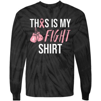 Breast Cancer Awareness Pink Ribbon Mom  Fight Survivor Tie-Dye Long Sleeve Shirt