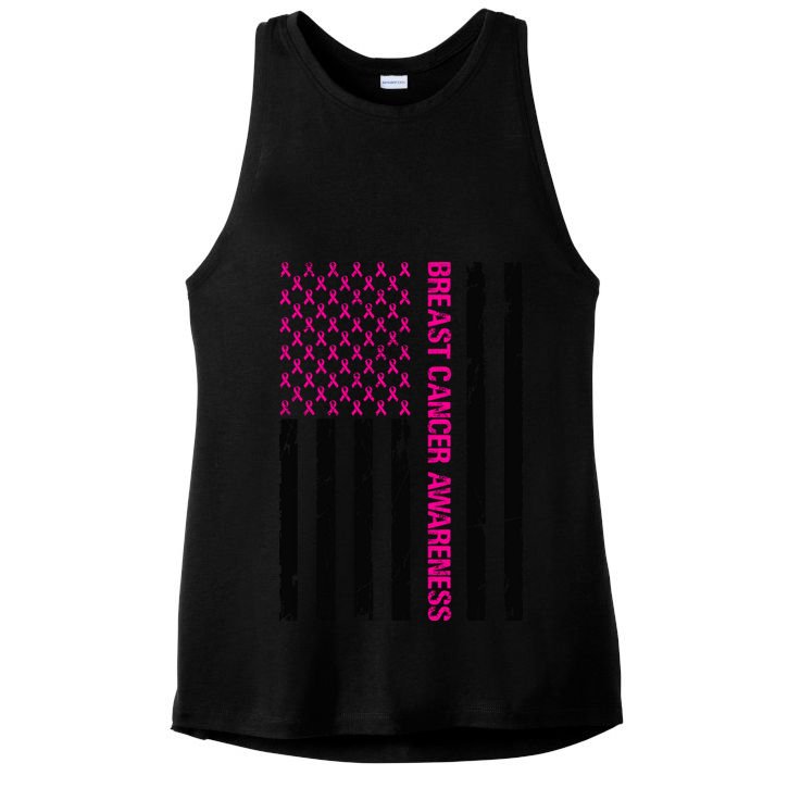 Breast Cancer Awareness Ladies PosiCharge Tri-Blend Wicking Tank