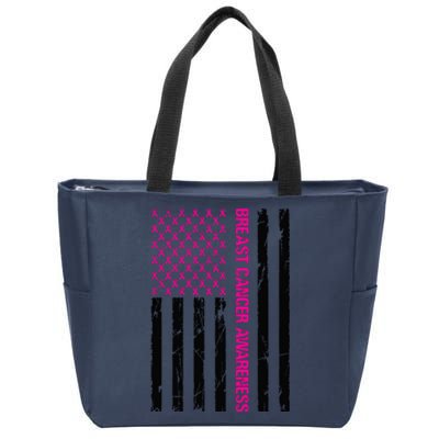 Breast Cancer Awareness Zip Tote Bag