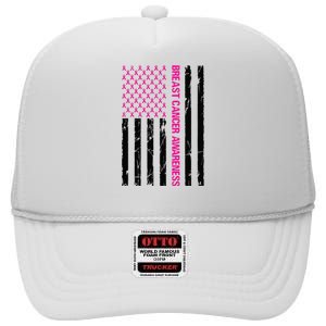 Breast Cancer Awareness High Crown Mesh Back Trucker Hat