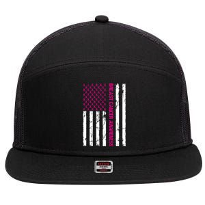 Breast Cancer Awareness 7 Panel Mesh Trucker Snapback Hat