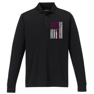 Breast Cancer Awareness Performance Long Sleeve Polo