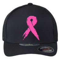 Breast Cancer Awareness Pink Ribbon Flexfit Unipanel Trucker Cap