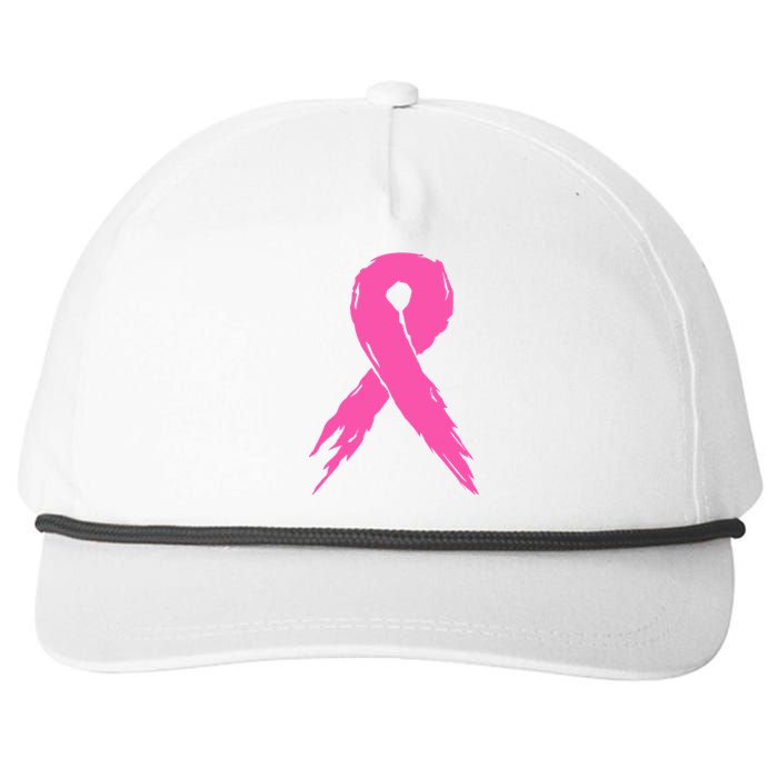 Breast Cancer Awareness Pink Ribbon Snapback Five-Panel Rope Hat