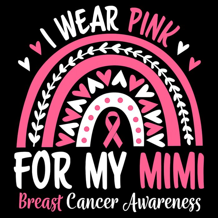 Breast Cancer Awareness Rainbow I Wear Pink For My Mimi Cooling Performance Crew T-Shirt