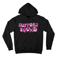 Breast Cancer Awareness Pink Warrior Groovy Support Squad Hoodie