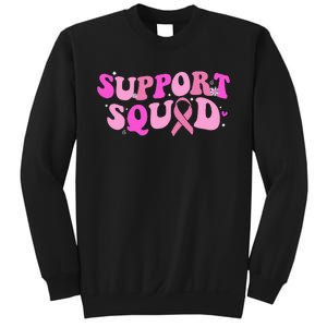 Breast Cancer Awareness Pink Warrior Groovy Support Squad Sweatshirt