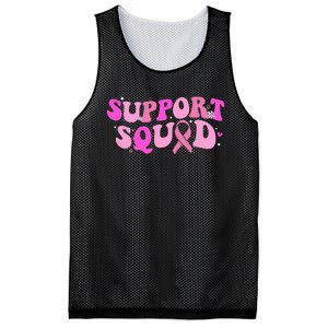 Breast Cancer Awareness Pink Warrior Groovy Support Squad Mesh Reversible Basketball Jersey Tank